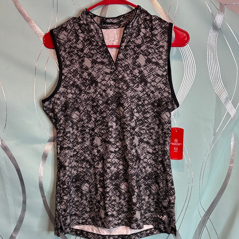 BCG Black and Gray Patterned Tank Top UPF 50